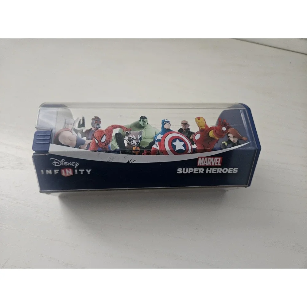 Disney Infinity Power Disc Carrying Case Blue Marvel Super Heros **Read**‎